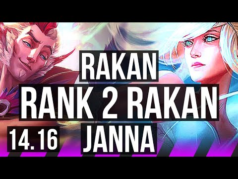 RAKAN & Xayah vs JANNA & Ezreal (SUP) | Rank 2 Rakan, 500+ games, 1/4/19 | EUNE Challenger | 14.16
