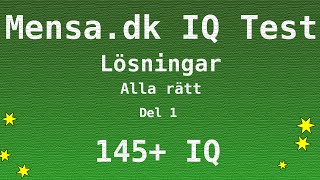 Mensa.dk IQ Test 145+ - Losningar Del 1