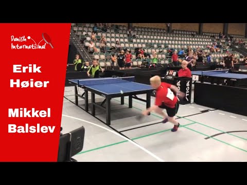 Table tennis: Erik Høier vs Mikkel Balslev Larsen