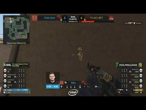 NiKo RIDICULOUS 1V2 CLUTCH AGAINST TYLOO! ESL PRO LEAGUE SEASON 10 | MIRAGE |