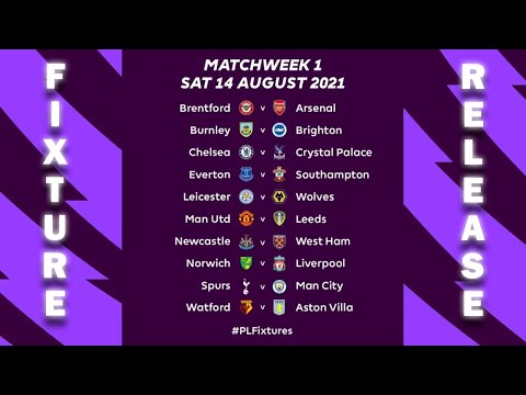 Premier League Fixtures 2021/22 Released