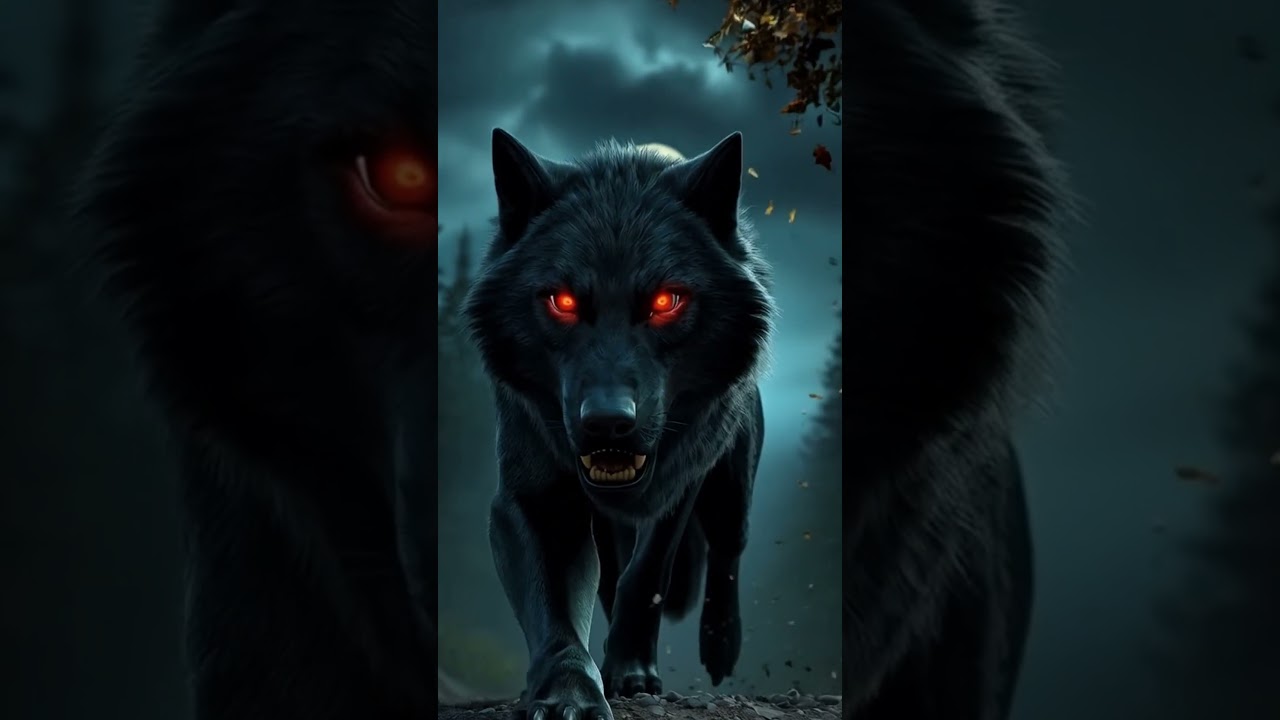 Live wallpaper black wolf 2 | ChatGPT, Hailuo AI #livewallpaper #photo