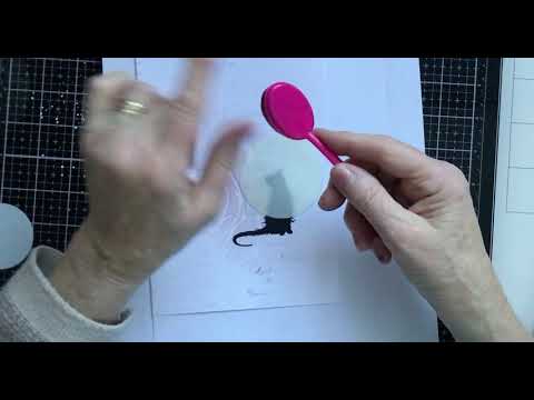 Lavinia Stamps Mooch Stamp with a Stencil and a Mask or two.