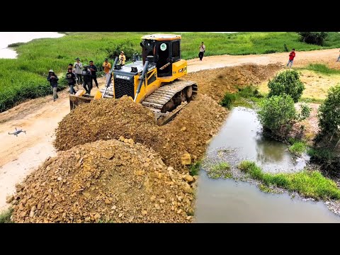 Project Perfect Dozer Push The Soilinto The Hole Building Skill Stone Using Water Very Deep DumTruck