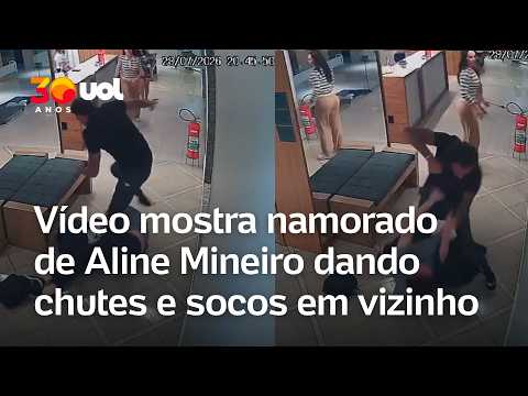 Aline Mineiro: vídeo mostra namorado da influenciadora agredindo jovem em condomínio de São Paulo