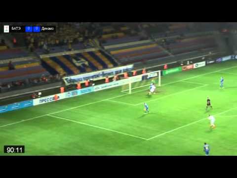 Football.by. БАТЭ - Динамо Мн. Перекладина Веретило