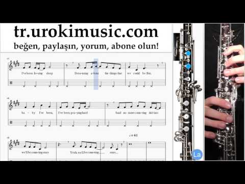 Obua Nasıl Çalınır OneRepublic - Counting Stars Bölüm#2 Okul Öğretmen Notalar Eğitim Tablatura