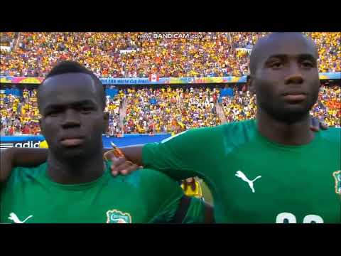 Anthem of Cote d'Ivoire vs Greece (FIFA World Cup 2014)
