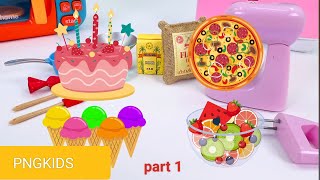 let's create birthday dinner party | Toy kitchan cooking and learning video part 1 | @pngkids