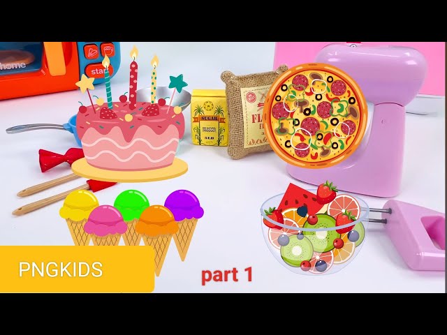 let's create birthday dinner party | Toy kitchan cooking and learning video part 1 | @pngkids