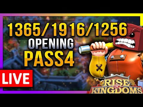 1365 / 1916 / 1256 Pass4 Opening🔥 LIVE! 🔴 #C11200 #1 - Rise of Kingdoms ROK Fleisch