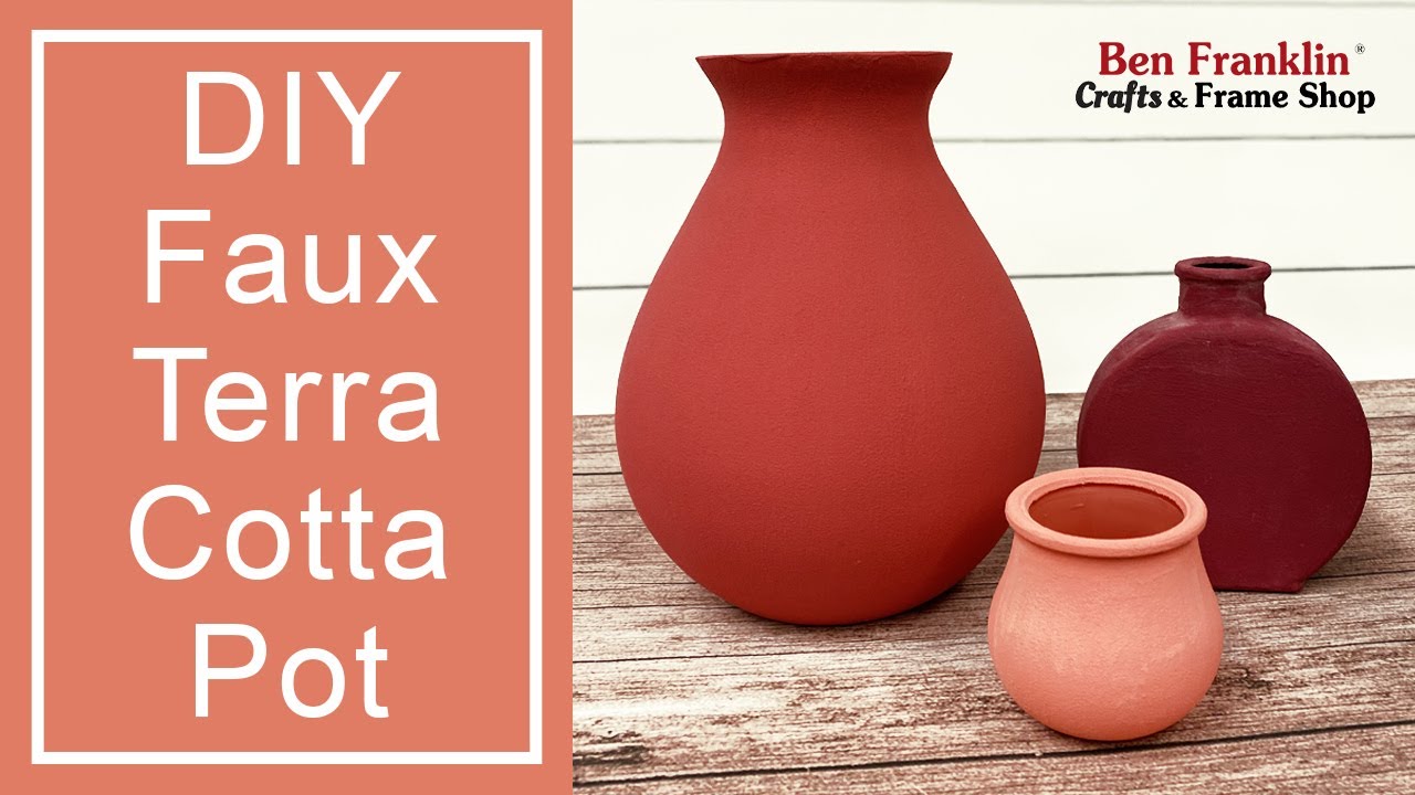 Faux Terra Cotta Pot | Easy Upcycling Technique