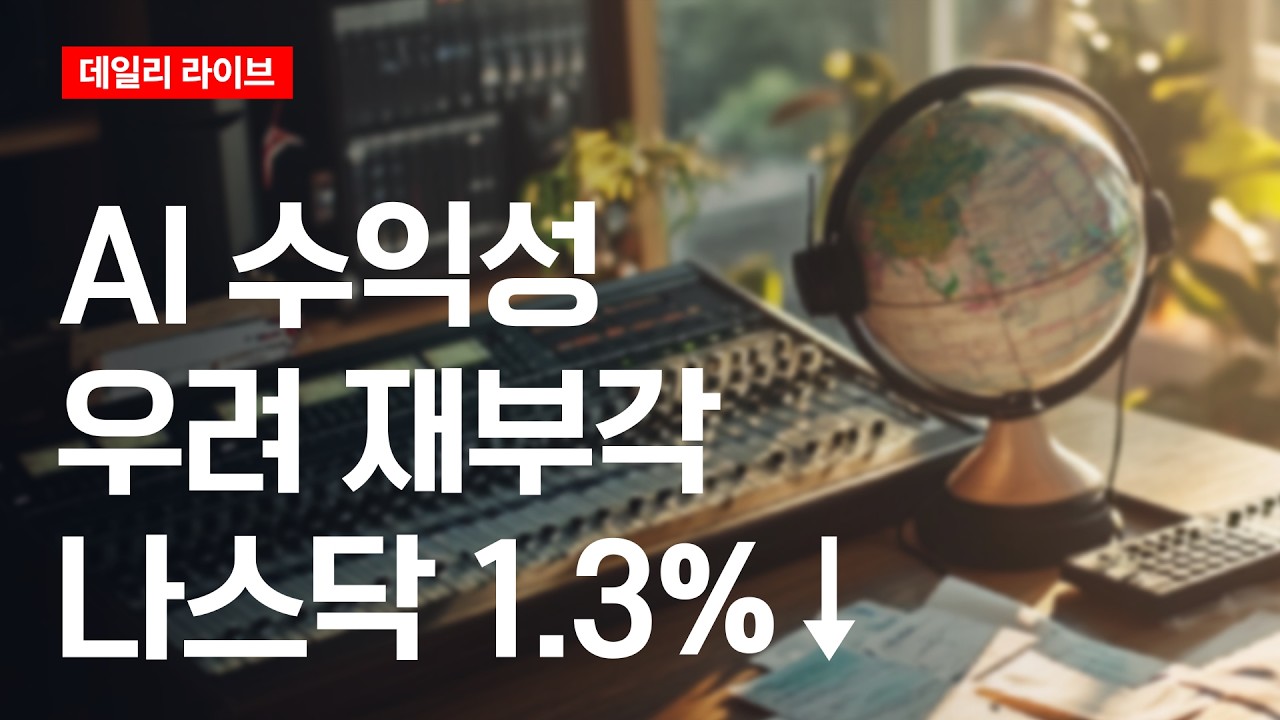 AI 수익성 우려 재부각..나스닥 1.3%↓ | 데일리 라이브 | 2026.6.23(화)
