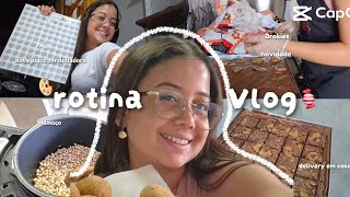 CONFEITARIA EM CASA| DONA DE CASA| FIZ BROWNIE | ROTINA DIA DE FOLGA| PLACA PORCIONADORA