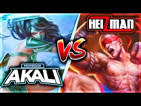 YOUTUBER CALLS ME OUT! HEIZMAN VS PROFESSOR AKALI! LEE SIN GOD VS AKALI GOD! - League of Legends