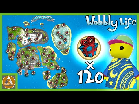 Getting 120 Presents in Wobbly Life - unlocks the fast travel Magic Cape