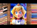 Drawing Princess Peach With Fire Flower Drawholic