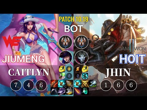 WE Jiumeng Caitlyn vs DWG Hoit Jhin Bot - KR Patch 10.19