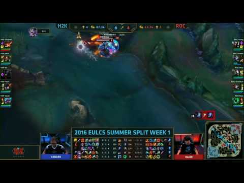 [highlights] H2K vs ROC Game 1 LCS mùa hè 2016