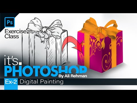 Digital Painting of Gift Box | Photoshop Training | Exercise Class 02