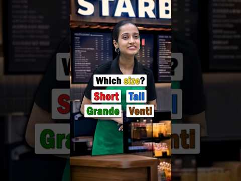 How to order a COFFEE☕ at Starbucks | Learn to order a coffee #english #starbucks #viralvideo #ielts