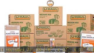 U-Haul Kitchen Moving Kit – Includes 1 Dish Packing Kit, 1 Glass Packing Kit, 5 Medium Boxes, Packi