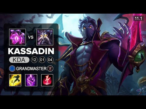 Kassadin Mid vs  Vel'koz - EUW Grandmaster Patch 11.1