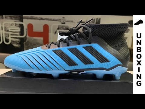adidas Predator 19.1 FG/AG Hard Wired - Bright Cyan/Core Black Kids