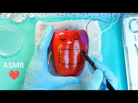 Hyper-Realistic ❤️ Heart Transplant Surgery on Bell Pepper | ASMR