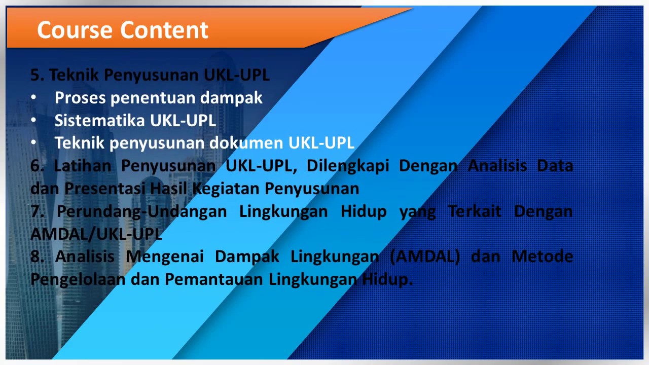 Training Penyusunan Dokumen UKL UPL dan Pemantauan Lingkungan