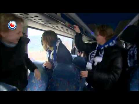 The Ultras of sc Heerenveen on tour on derbyday