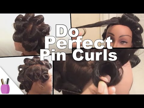 How To Do Perfect "Pin Curls"! - YouTube