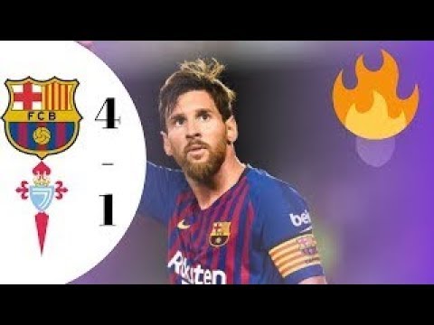 Barcelona 4 x 1 Celta Vigo Messi fez Hat Trick e golaço !Melhores Momentos (COMPLETO)