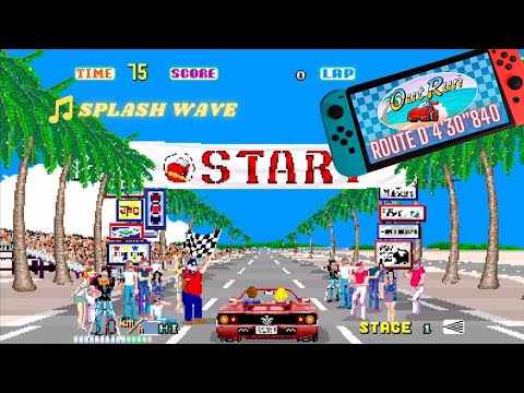 OutRun (Switch) Route D No "Gear Gacha" 4'30''840 [World Record]