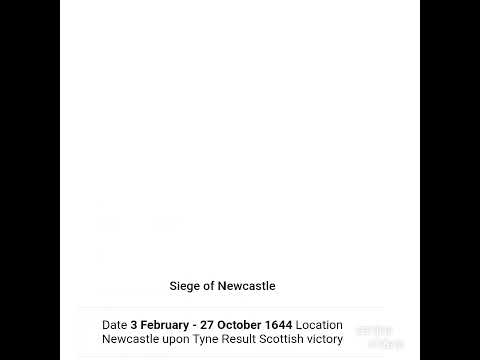 the siege of Newcastle in 1644