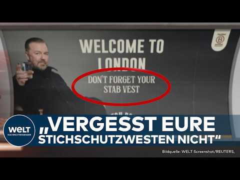 LONDON: Comedian Ricky Gervais provoziert nach Messerattacke! "Vergiss die Stichschutzweste nicht!"