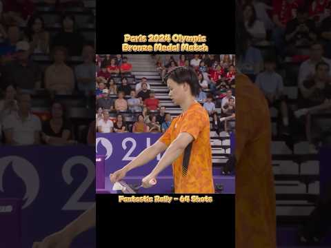 Fantastic Rally 64 Shots, Mixed Doubles Watanabe/Higashino vs. Seo/Chae   #parisolympics2024