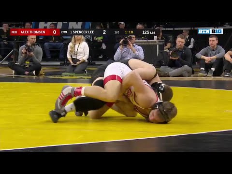 125 LBS: #1 Spencer Lee (Iowa) vs. Alex Thomsen (Nebraska) | 2020 B1G Wrestling