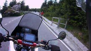 preview picture of video 'Honda XRV 750 Africa Twin uphill to Ještěd CZE'