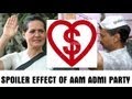 Spoiler effect of Aam Aadmi Party and Game of.