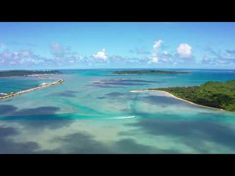 【うるまいろ】海中道路（17）薮地島　ドローン空撮（うるま市）_沖縄の無料動画素材
