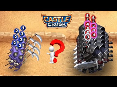 Castle Crush 🔥 6 REAPERS vs 18 BLACK KNIGHTS.??? 🔥 Max VS Extreme Powers.???🔥 Castle Crush Gameplay