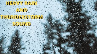 Heavy Rain and Thunderstorm sounds at Night Forest for Sleep, Study, Relaxing, Meditation