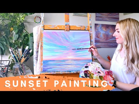 PAINTING TUTORIAL Acrylic Ocean for Beginners | Katie Jobling Art