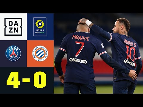 Drei Tore in vier Minuten - PSG-Angriff zerlegt Montpellier: PSG - Montpellier 4:0 | Ligue 1 | DAZN