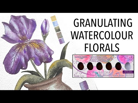 Granulating Watercolour Flowers!?   Wasn't Sure If This Was Going To Work Out!