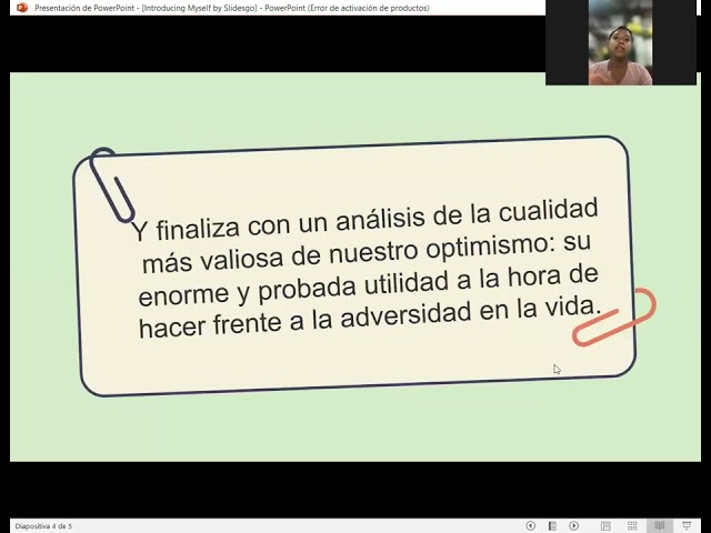 Vídeo relacionado con La fuerza del optimismo