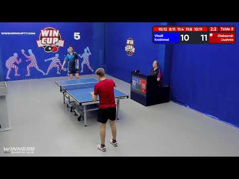 01:00 Крохмаль Виталий 2-3 Люшня Александр  стол 5  ЮГ-6  01.07.22