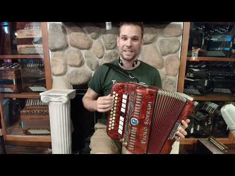 7366 - Red Paolo Soprani Elite "Blue Badge" Diatonic Button Accordion DC# LMMM 23 8 image 12
