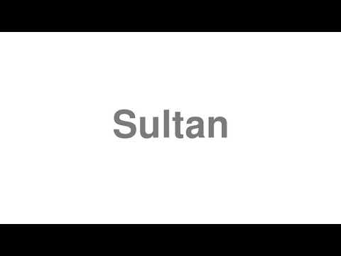 How to Pronounce "Sultan"